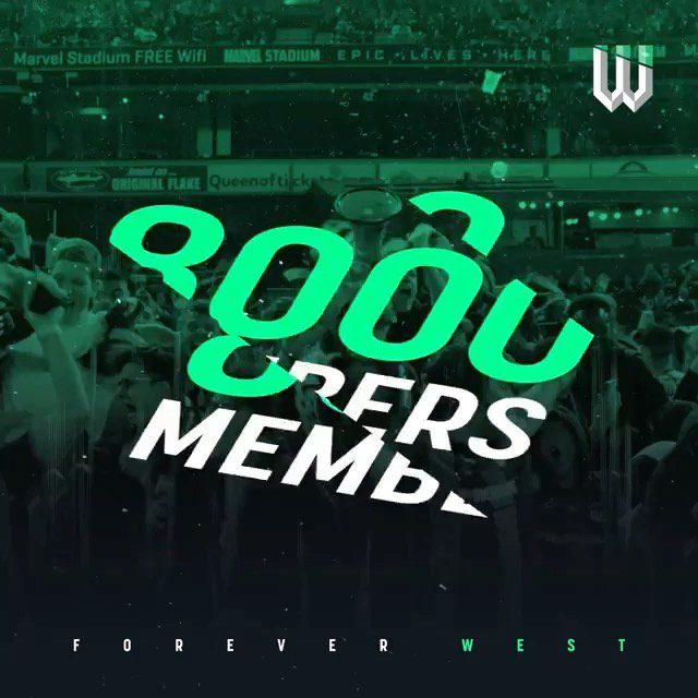 Congratulations to @westernutdfc on reaching this membership milestone!! 
8,000 strong 💚🖤
We love working with the amazing team and proud to be their membership agency. Looking forward to 2022!